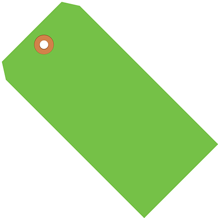 5 <span class='fraction'>1/4</span> x 2 <span class='fraction'>5/8</span>" Green 13 Pt. Shipping Tags