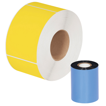 3.15" x 984' Black Thermal Transfer Ribbons - Wax/Resin